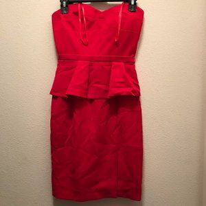 BCBGMAXAZRIA Women Red Pink Form-Fitting Dress Size 02 NEW